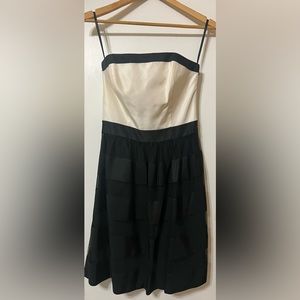 Black and White strapless dress